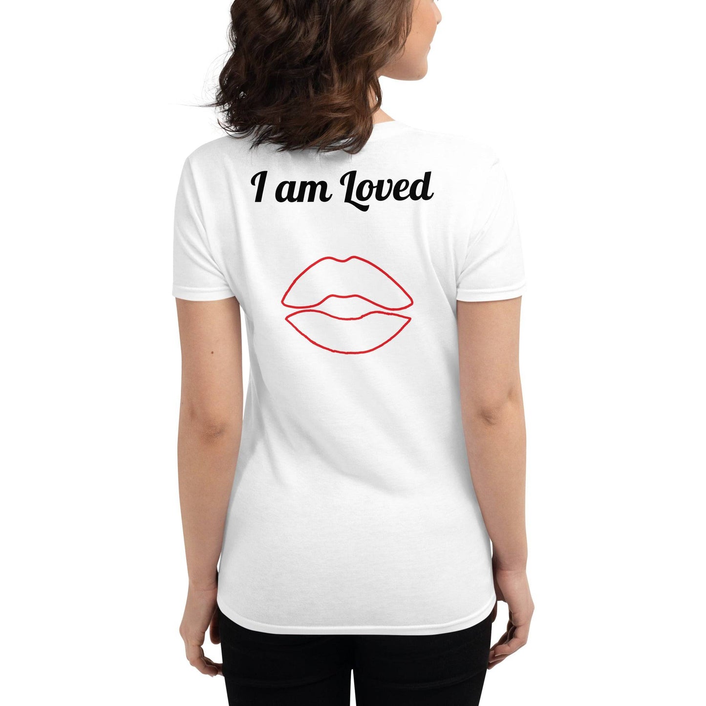 KISS t-shirt back view charity pink