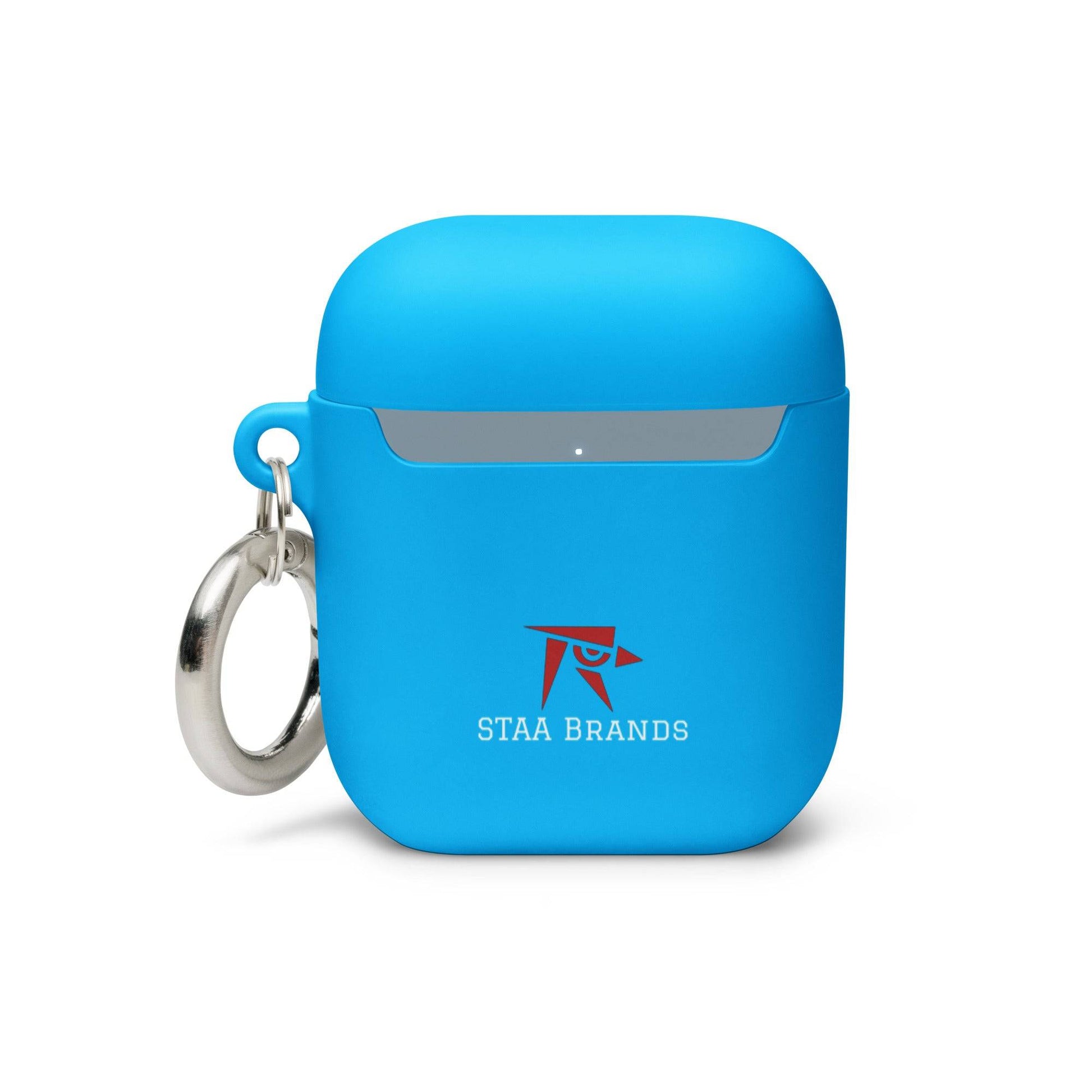 Blue AirPod rubber cover back