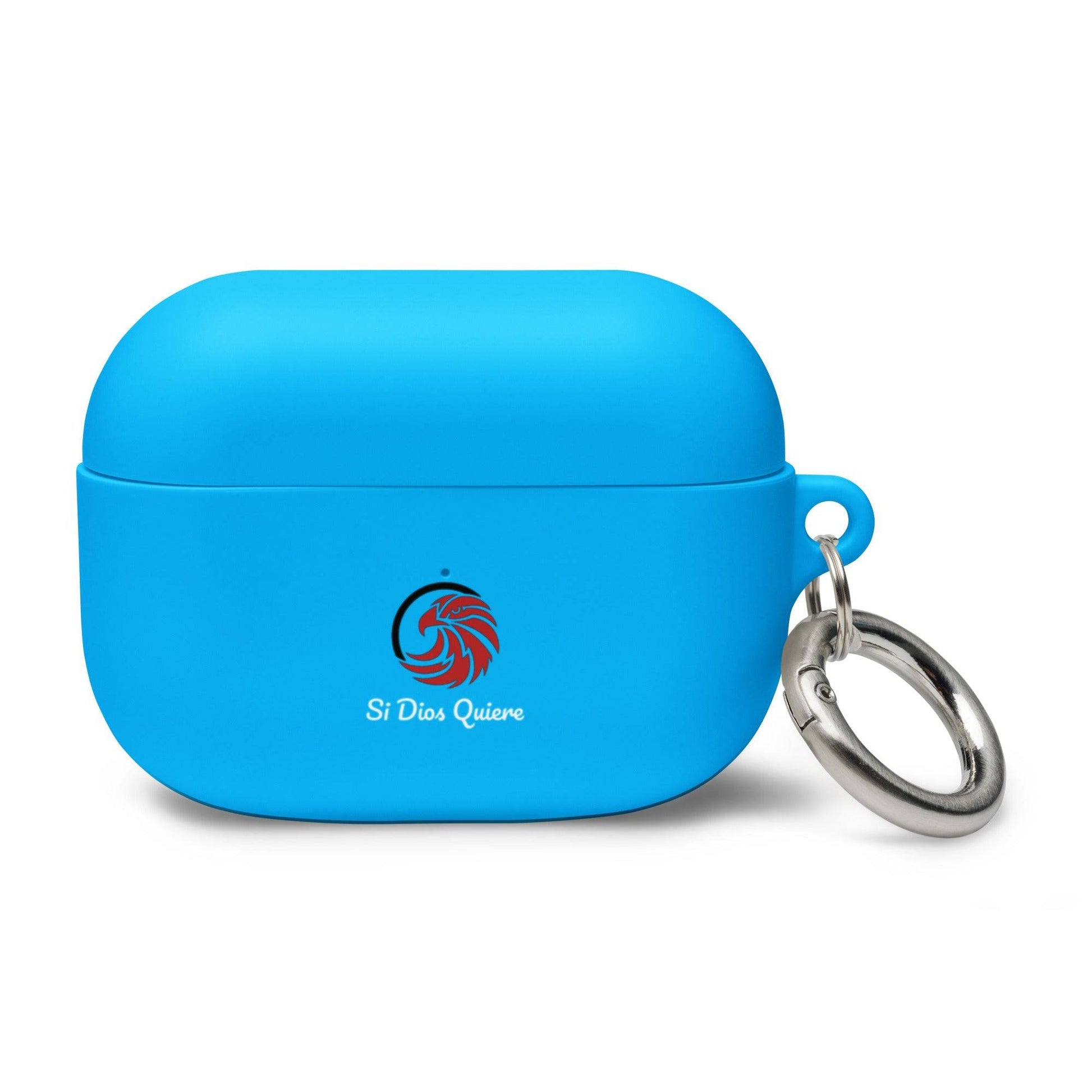 Blue AirPod pro rubber cover front 